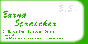 barna streicher business card